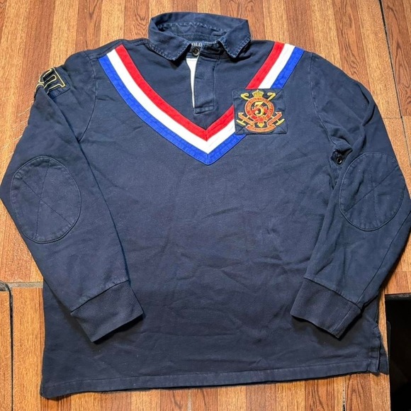 Polo Ralph Lauren Other - Polo Ralph Lauren Blue Snow Challenge Cup Rugby Polo Shirt Large